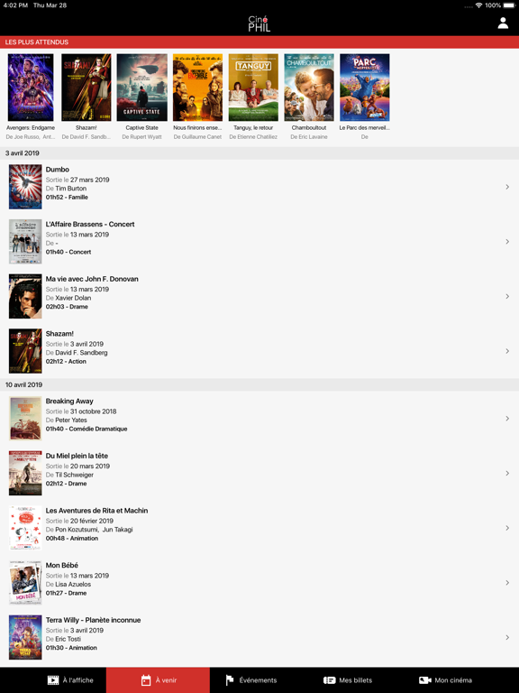 CinéPHIL iPad screenshot 3 - Entertainment app