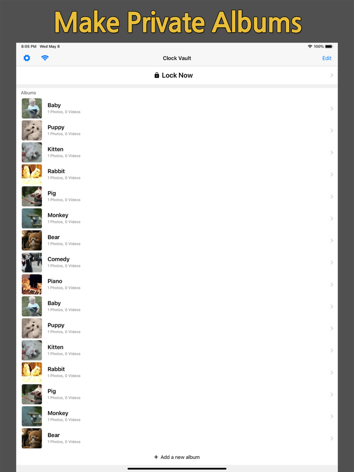 Clock Vault - Hide albums