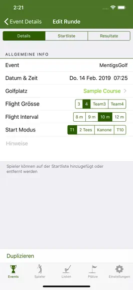 Game screenshot Golf Startlist Generator hack