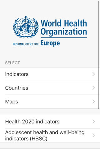 WHO European health statistics screenshot 2