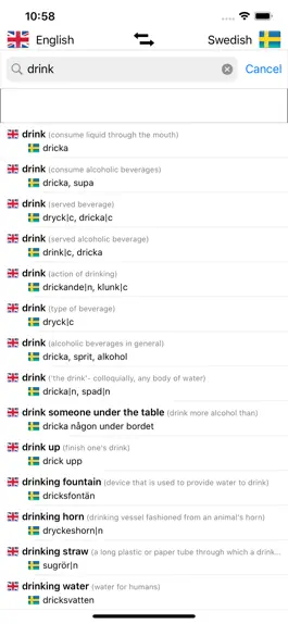 Game screenshot Swedish/English Dictionary hack