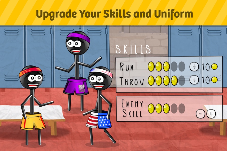 Stickman 1-on-1 Dodgeball screenshot 3