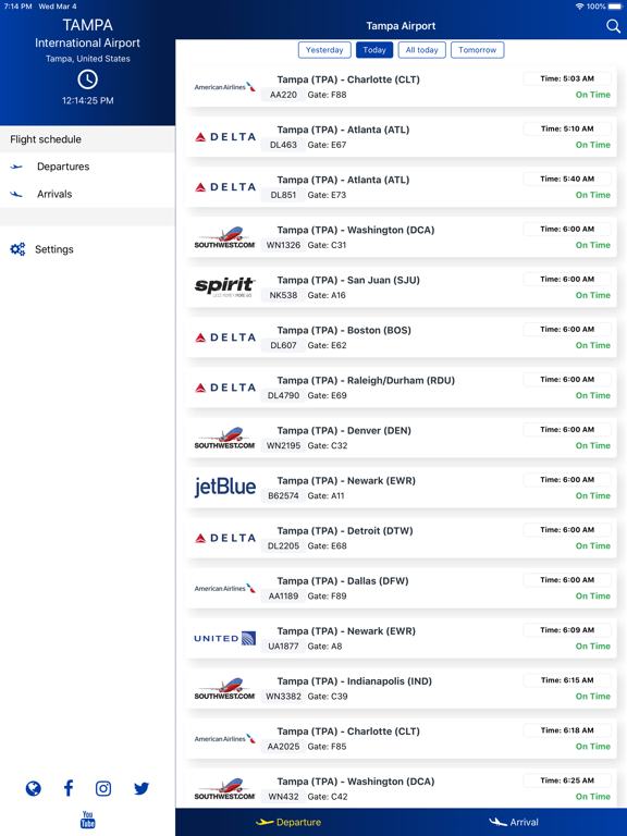 Screenshot #5 pour Tampa Airport, TPA Flight info