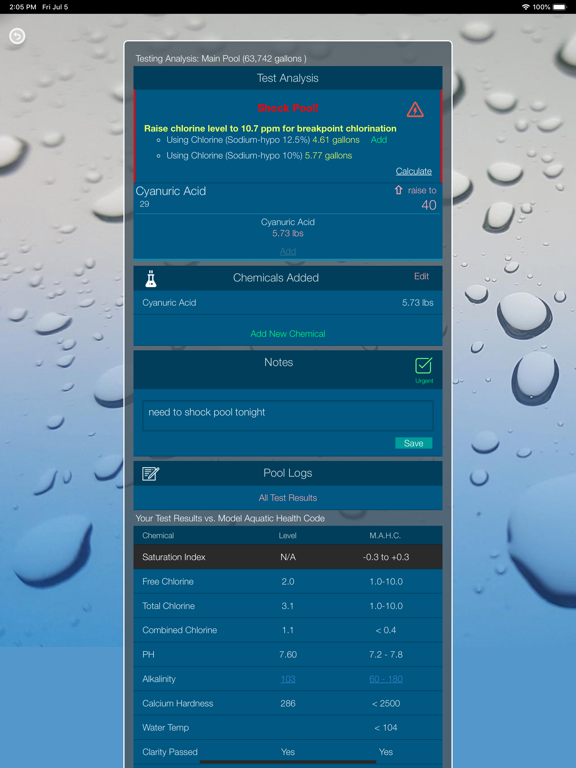 Pool Shark H2O Pro iPad screenshot 4 - Utilities app