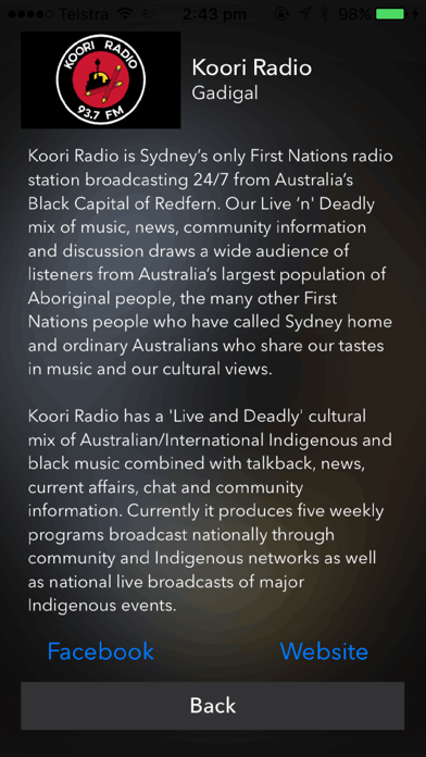 Koori Radio Screenshot