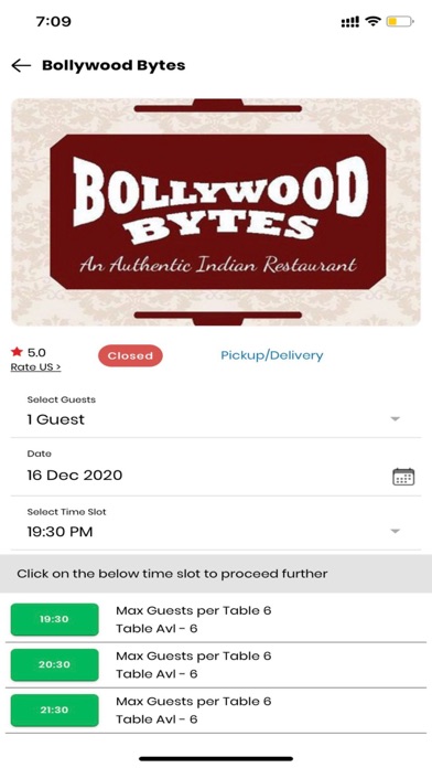 Cuisine.JE, Food and Tables Screenshot
