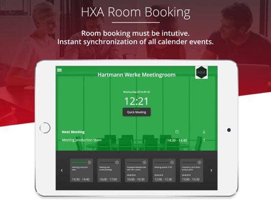 HXA Room Booking app screenshot