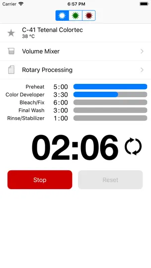 Captura de pantalla de Darkroom Lab Timer en iPhone 2