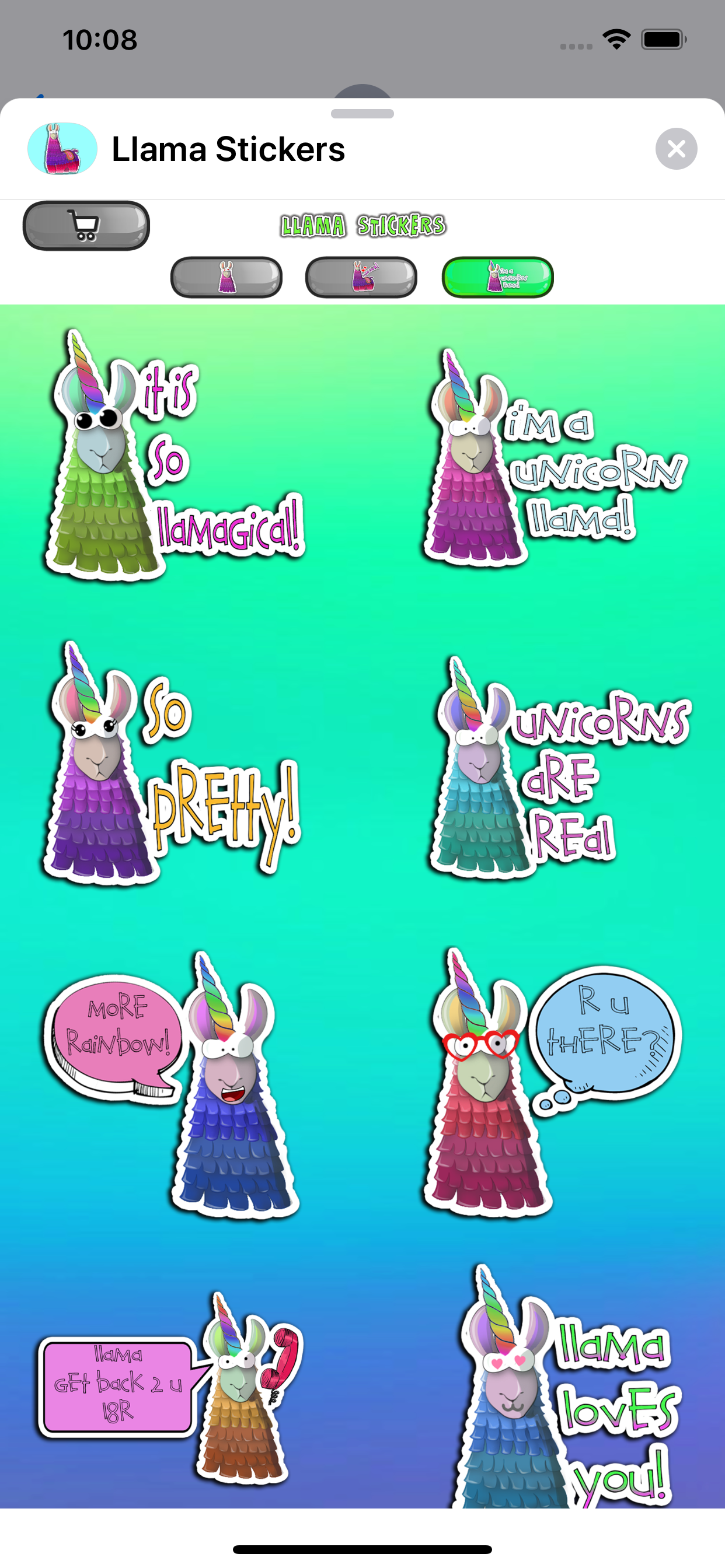 Llama Stickers & Wallpapers