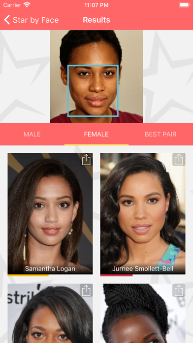 Star by Face celebs look alike screenshot 2