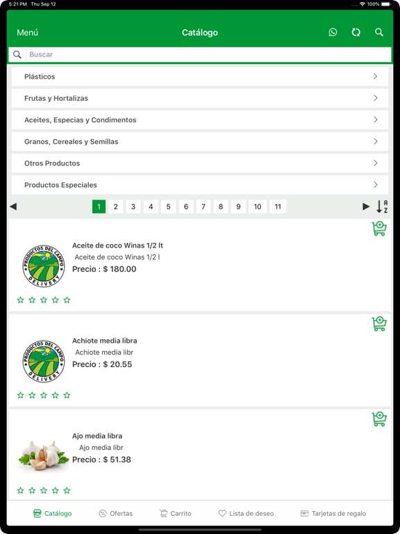 Productos del Campo Delivery iPad screenshot 3 - Shopping app