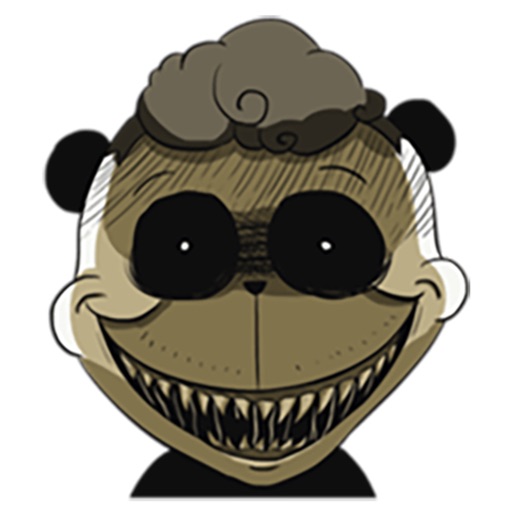 Scary Panda Stickers iOS App