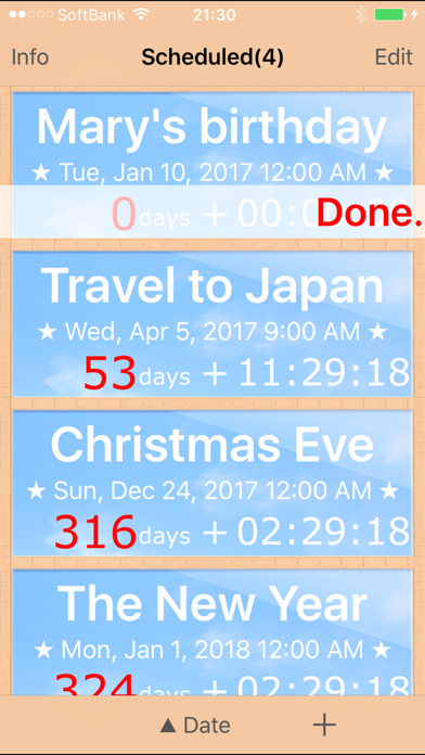 ScheduledList Countdown Screenshot