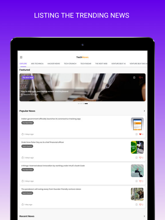 Trending Tech News iPad screenshot 5 - News app