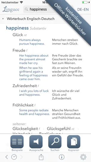 Screenshot von Wörterbuch Linguee auf dem iPhone 2