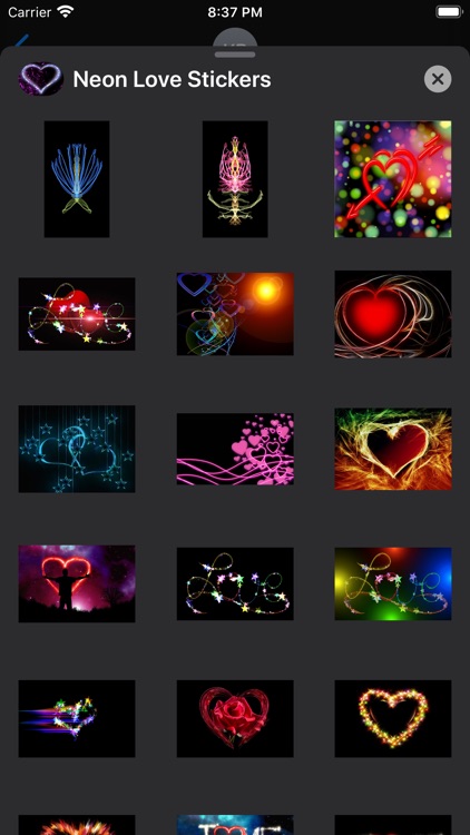 Love Heart Neon Stickers screenshot-5