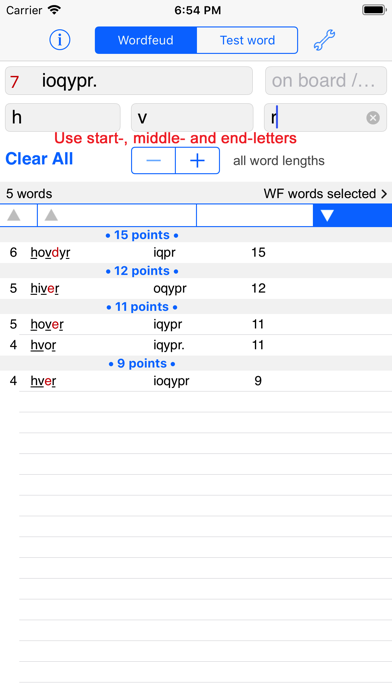 Dansk Words Finder Wordfeud Screenshot