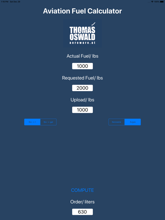 Screenshot #6 pour Aviation Fuel Calculator