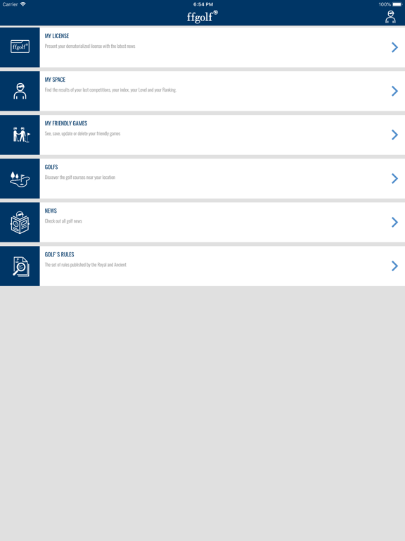 ffgolf iPad screenshot