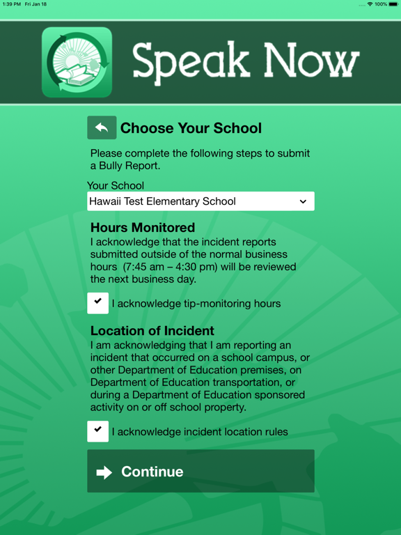 Speak Now HIDOE iPad screenshot 2 - Education app