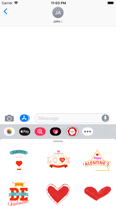 Vals Day Sticker Pack app screenshot