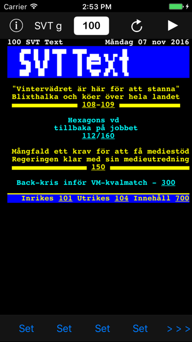 TextTV Screenshot