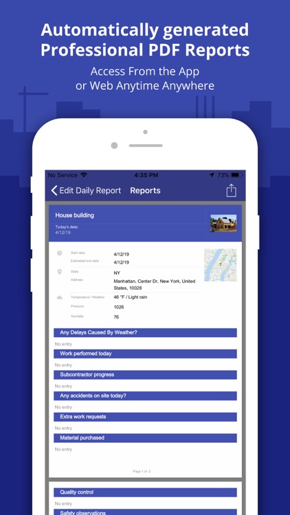 Construction Daily Log App