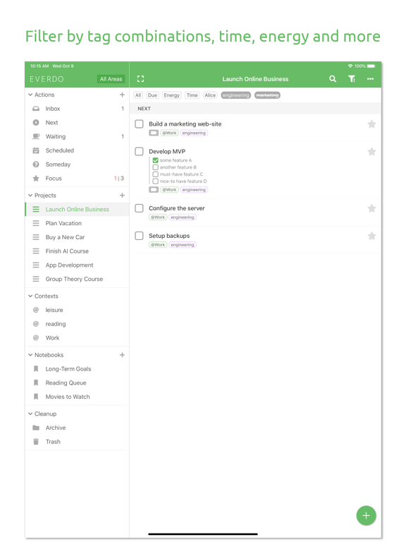 Everdo: GTD and To-Do List iPad screenshot 5 - Productivity app