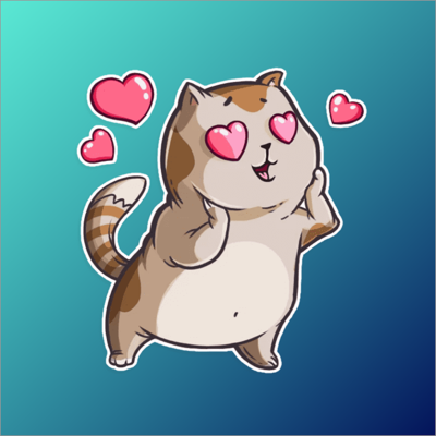 Cute Funny Cat Sticker