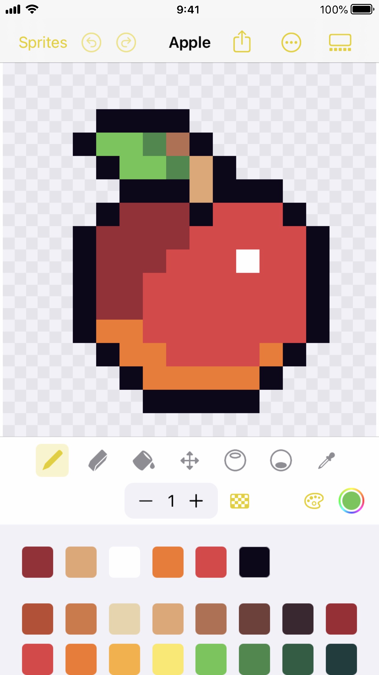 Screenshot do app Sprite Pencil