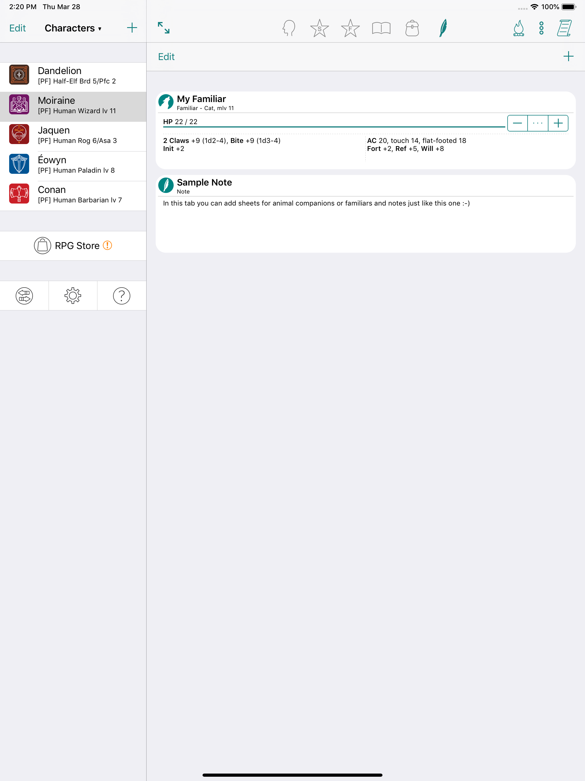 RPG Scribe Pathfinder & 3.5