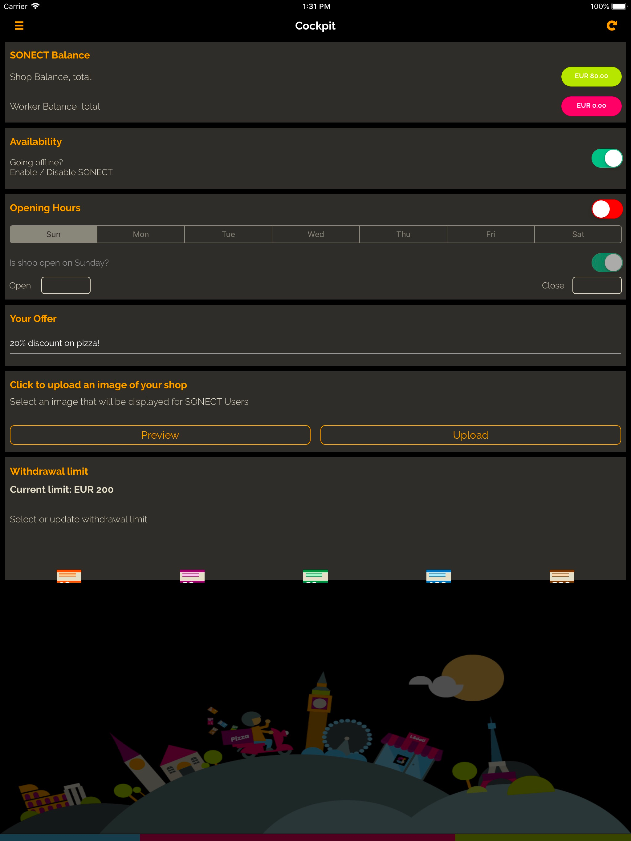 SONECT Shop - Be a virtual ATM