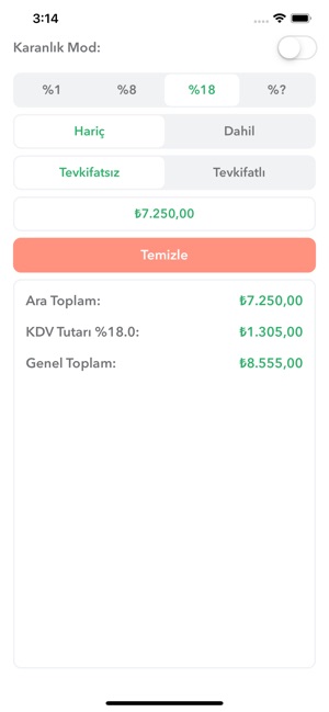 KDV Pro -Tevkifat-Oran Hesapla