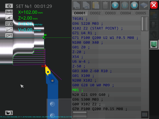 CNC Lathe Simulator iPad app afbeelding 2