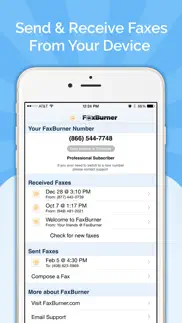 fax burner: send & receive fax iphone screenshot 2
