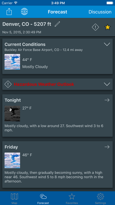 NOAA Weather & Tides Screenshot