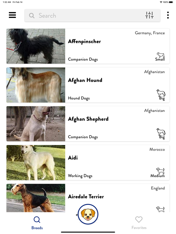 Dogs Pedia: Breed identifier iPad screenshot 8 - Education app