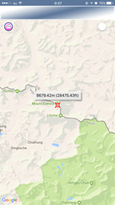 Altitude measurement screenshot