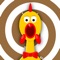 Crazy screaming rubber chicken toy in your phone