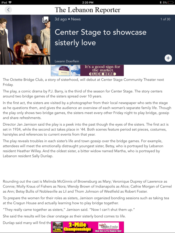 Lebanon Reporter iPad screenshot 2 - News app