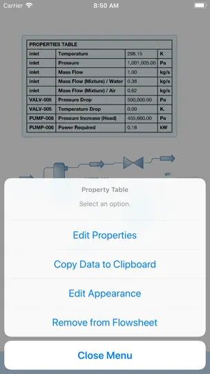 Screenshot von DWSIM Simulator auf dem iPhone 8