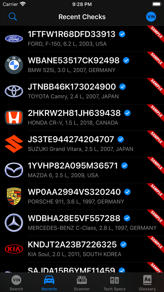 #1. VIN Check & Decoder (iOS) 由: Yerzhan Tleuov