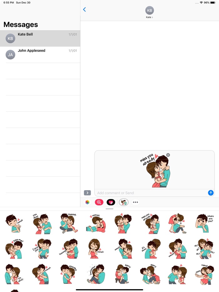 Love Couple Stickers Pack