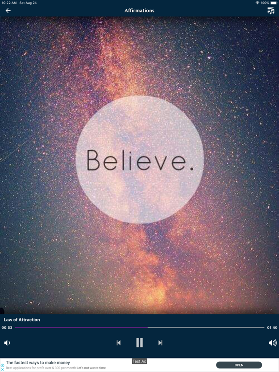 My Positive Affirmations iPad screenshot 5 - Lifestyle app