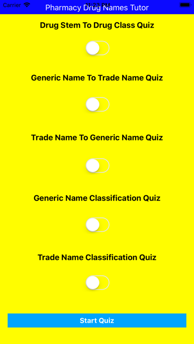 Pharmacy Drug Names Tutor Screenshot