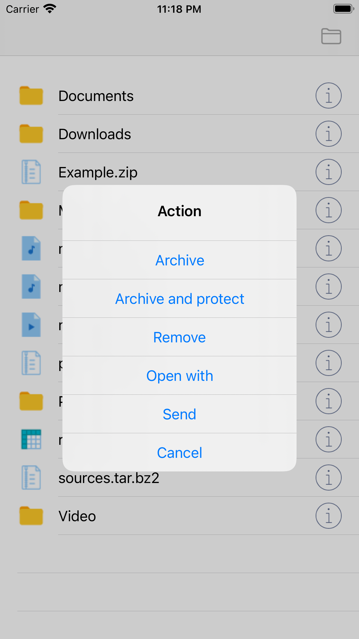 ZIP,RAR File manager & Scanner