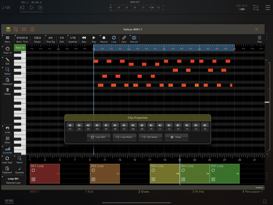 Helium AUv3 MIDI Sequencer iPad app afbeelding 6