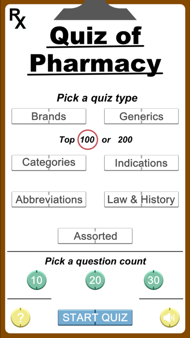 Screenshot #1 pour RX Quiz of Pharmacy