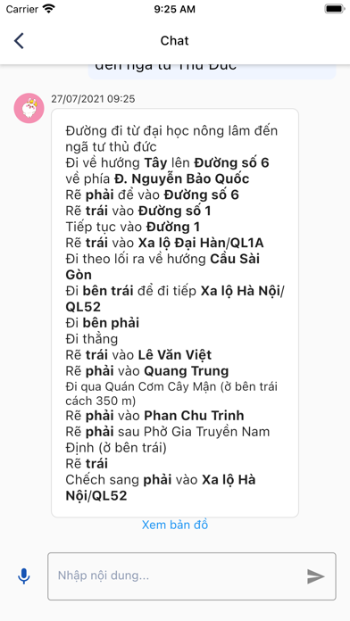 Chatbot chỉ đường Screenshot