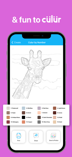 Barva: Screenshot Custom Color by Number